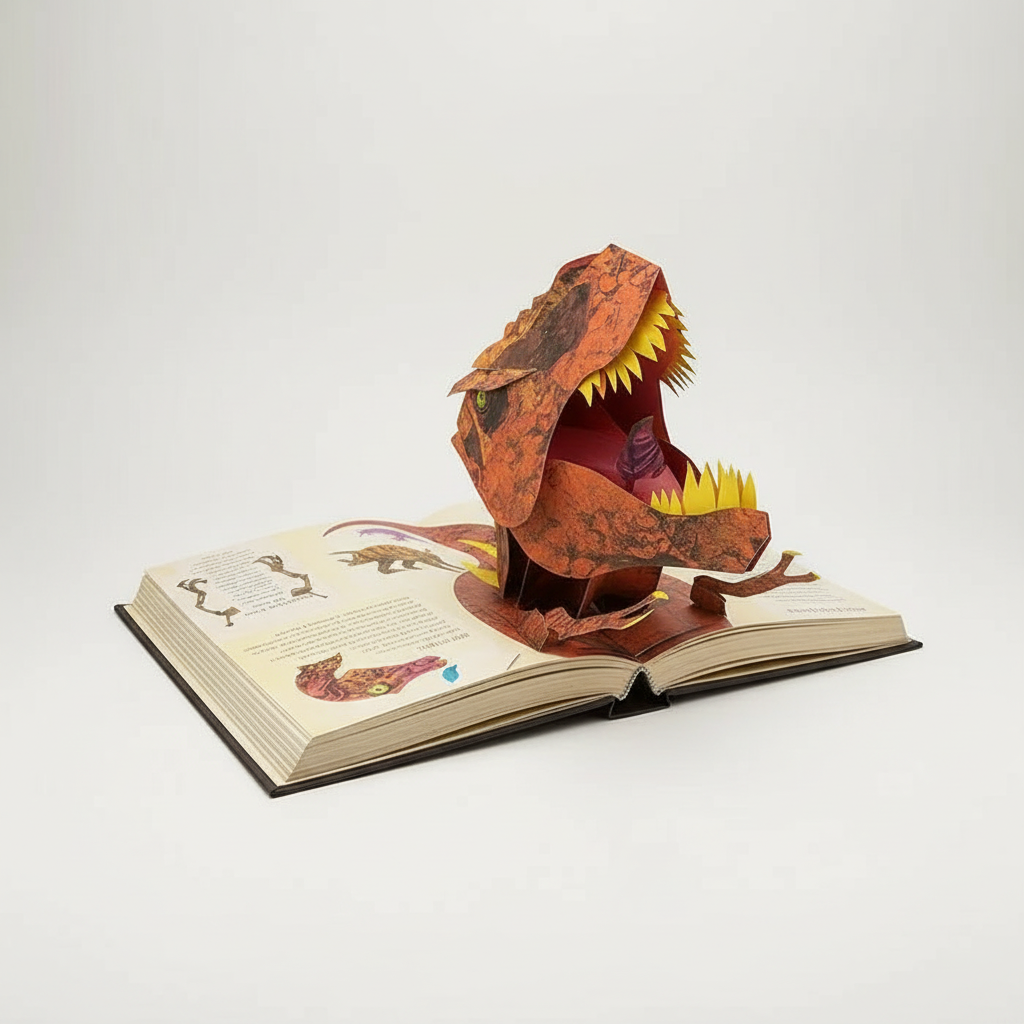 3D Pop-Up Dinosaur Adventure Book for Kids - Interactive Learning & Vibrant Illustrations