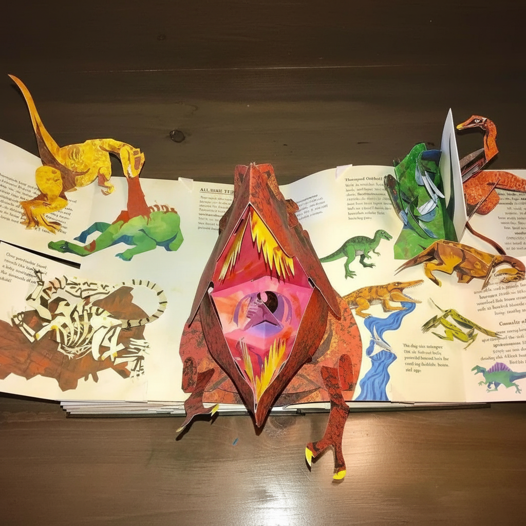 3D Pop-Up Dinosaur Adventure Book for Kids - Interactive Learning & Vibrant Illustrations