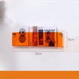 Acrylic Wall Mounted Magazine Holder - Elegant Floating Design