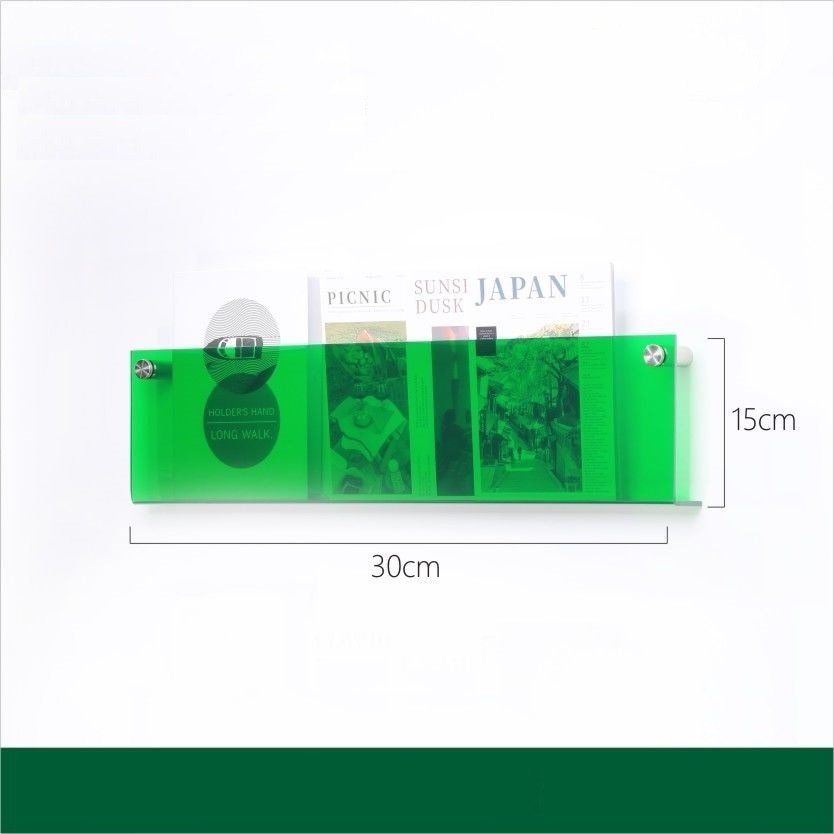 Acrylic Wall Mounted Magazine Holder - Elegant Floating Design