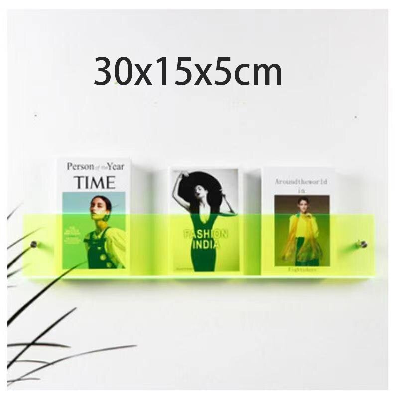Acrylic Wall Mounted Magazine Holder - Elegant Floating Design