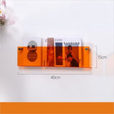 Acrylic Wall Mounted Magazine Holder - Elegant Floating Design