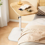 Adjustable Side Table - Versatile Wood & Metal Design for Small Spaces