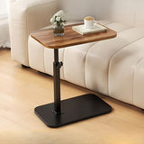 Adjustable Side Table - Versatile Wood & Metal Design for Small Spaces