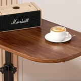 Adjustable Side Table - Versatile Wood & Metal Design for Small Spaces