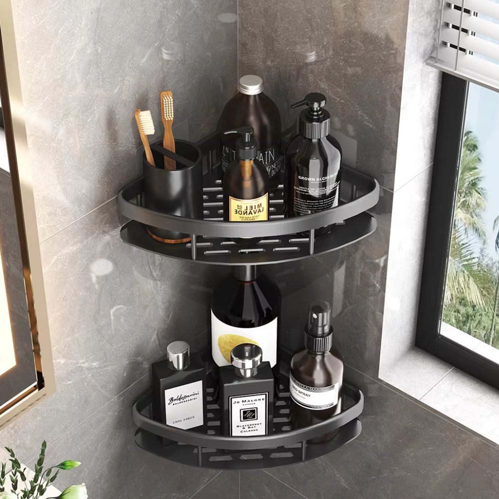 Aluma Curve - Modern Aluminium Shower Caddy & Storage Solution