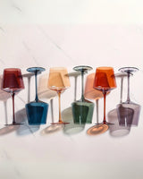 Artisan Glassware - Handcrafted Rainbow Wine Glass Set of 6