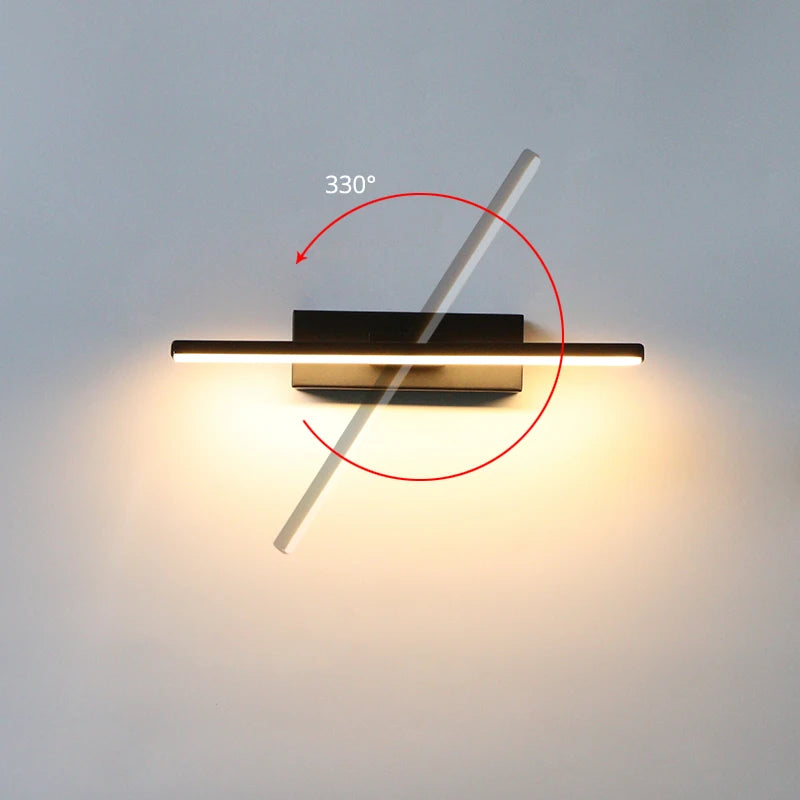 AuroLite Adjustable LED Wall Light - 330° Sconce Lamp with Selectable Color Temperature