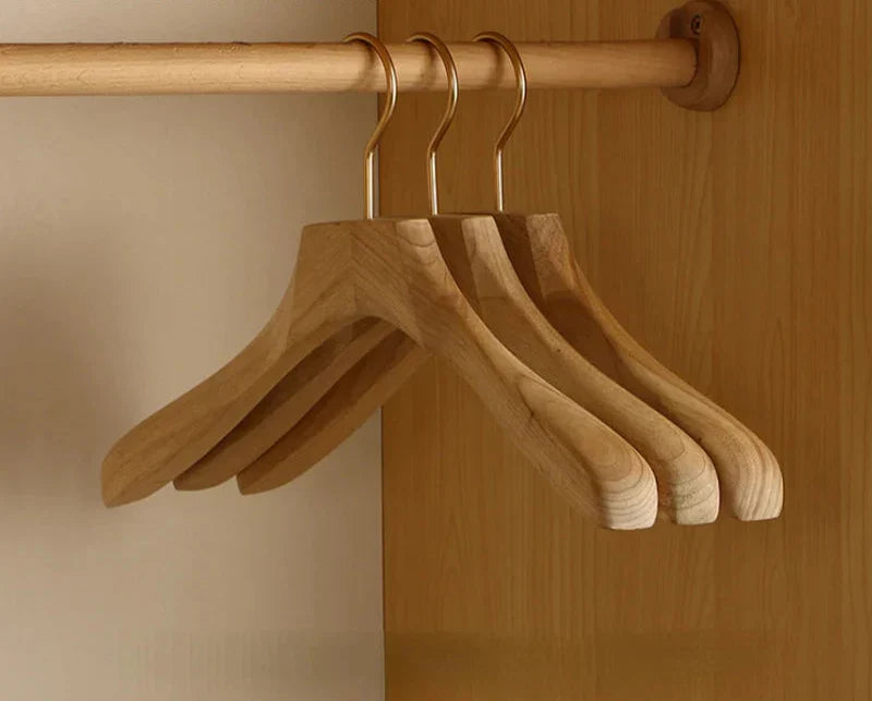 Aurora - Wide Shoulder Wooden Coat Hangers Set of 2 for Suits