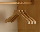Aurora - Wide Shoulder Wooden Coat Hangers Set of 2 for Suits