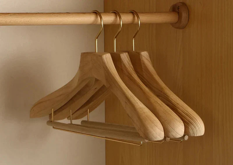 Aurora - Wide Shoulder Wooden Coat Hangers Set of 2 for Suits