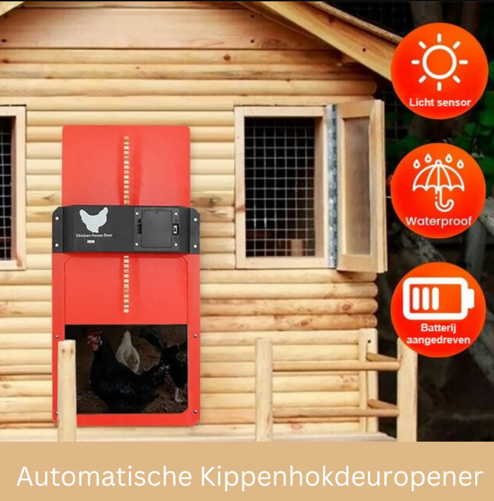 Automatic Chicken Coop Door - Solar & Battery Powered Poultry Automatic Door