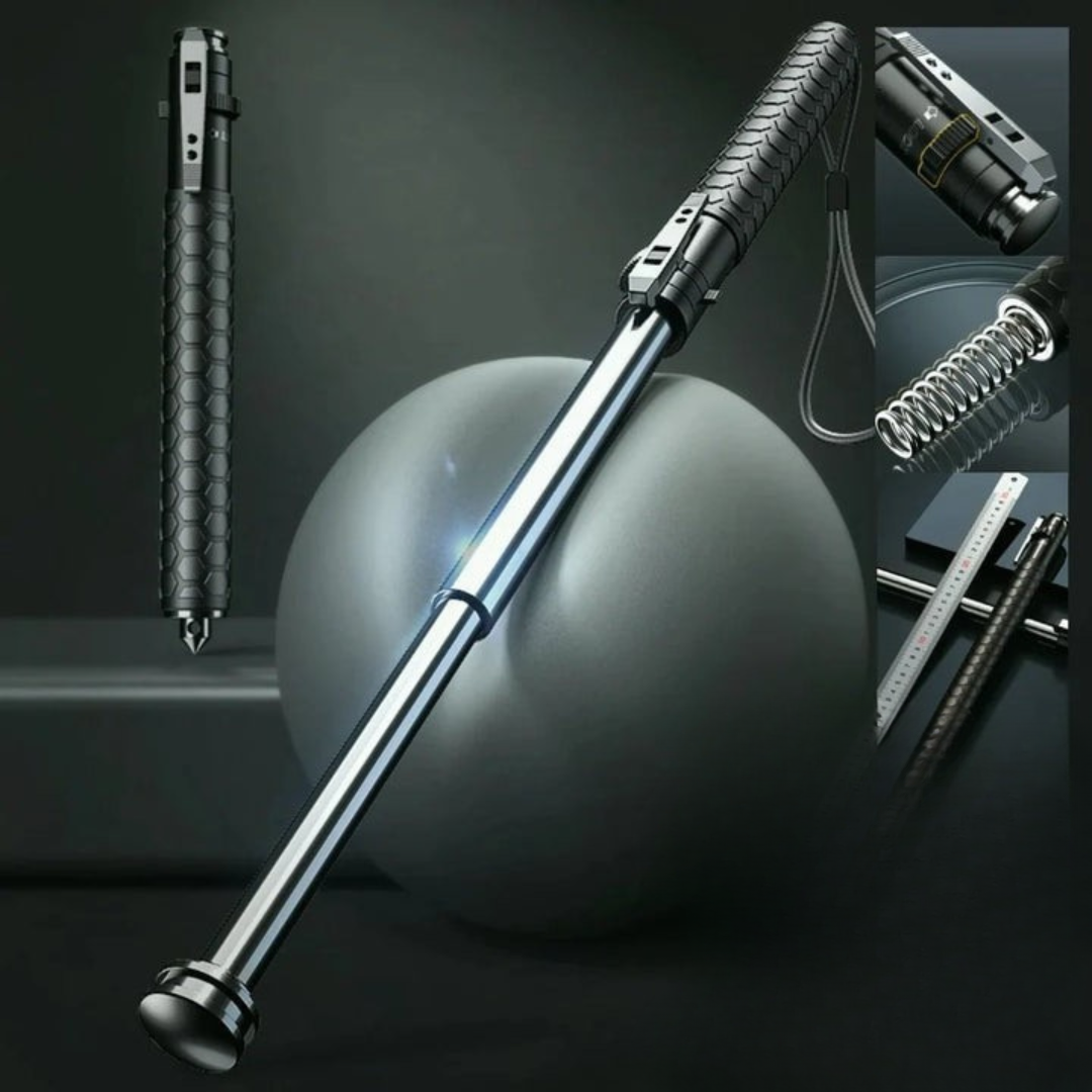 Automatic Self-Defense Walking Stick - Lightweight with Anti-Slip Grip