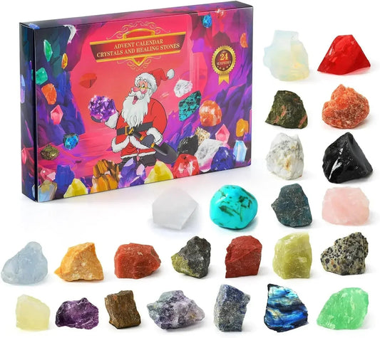 Ava 24-Day Natural Crystal Advent Calendar for Kids & Collectors