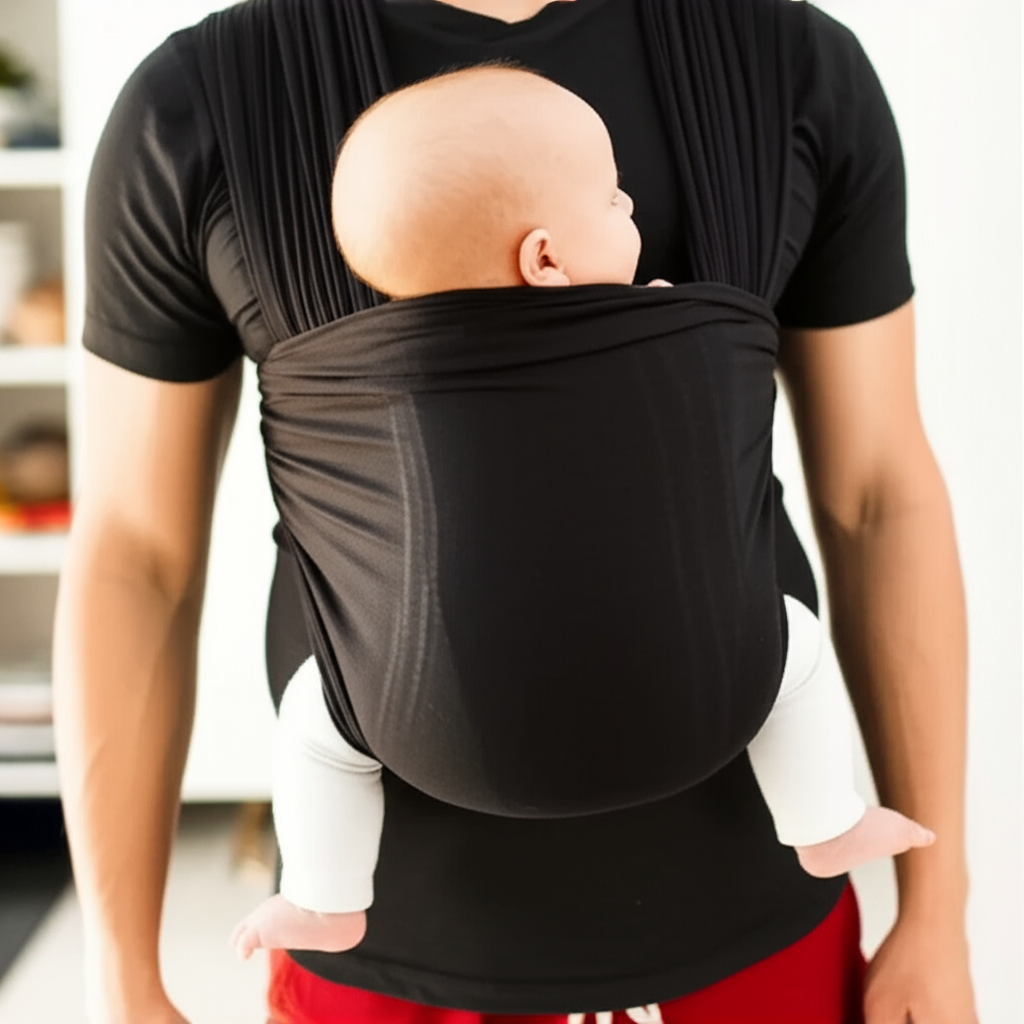 Babywearing T-Shirt Built-In Baby Pouch Stretchy Cotton 3