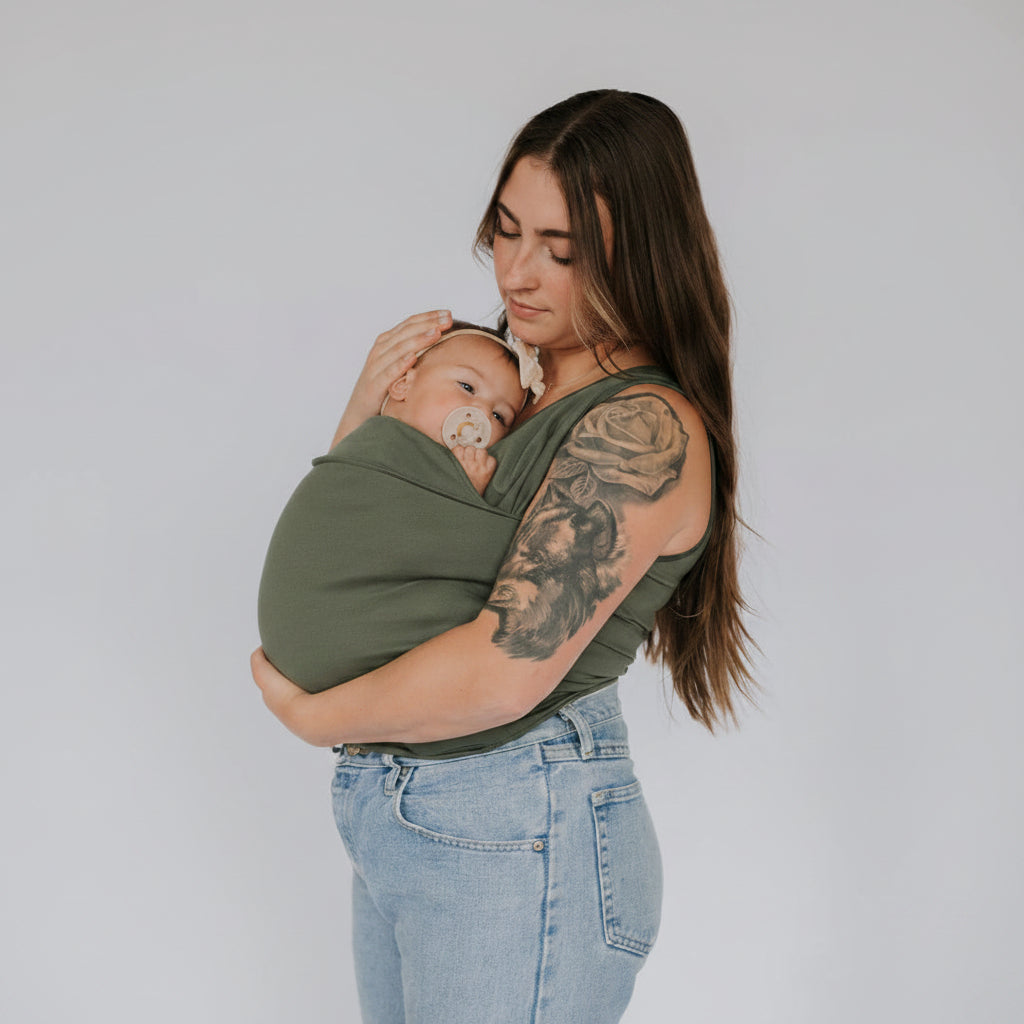 Babywearing T-Shirt Built-In Baby Pouch Stretchy Cotton 6