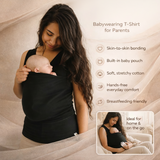 Babywearing T-Shirt Built-In Baby Pouch Stretchy Cotton 8