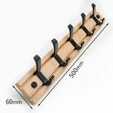 Bamboo Wall Mounted Coat Rack with Aluminum Hooks - Stylish Storage Solution