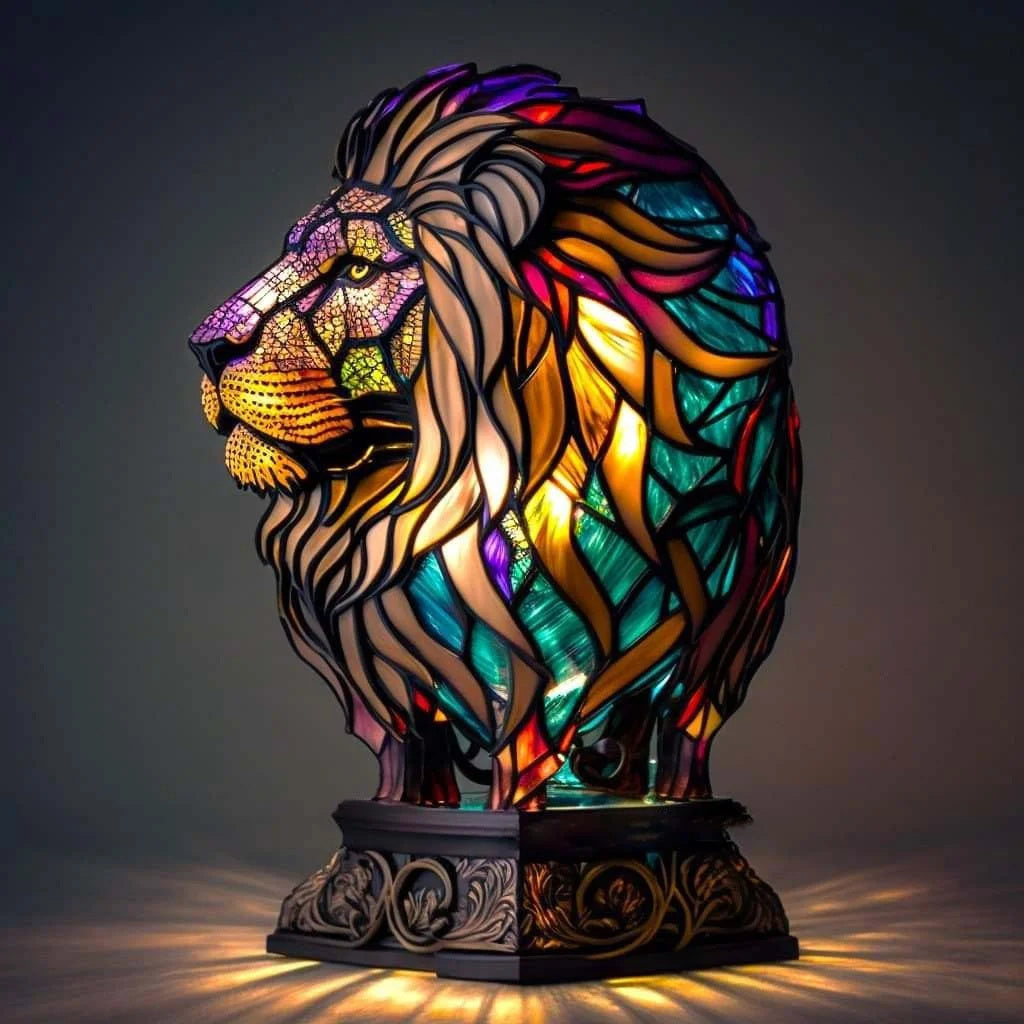 BeastiGlow - Stained Glass Illuminated Animal Art Lamp