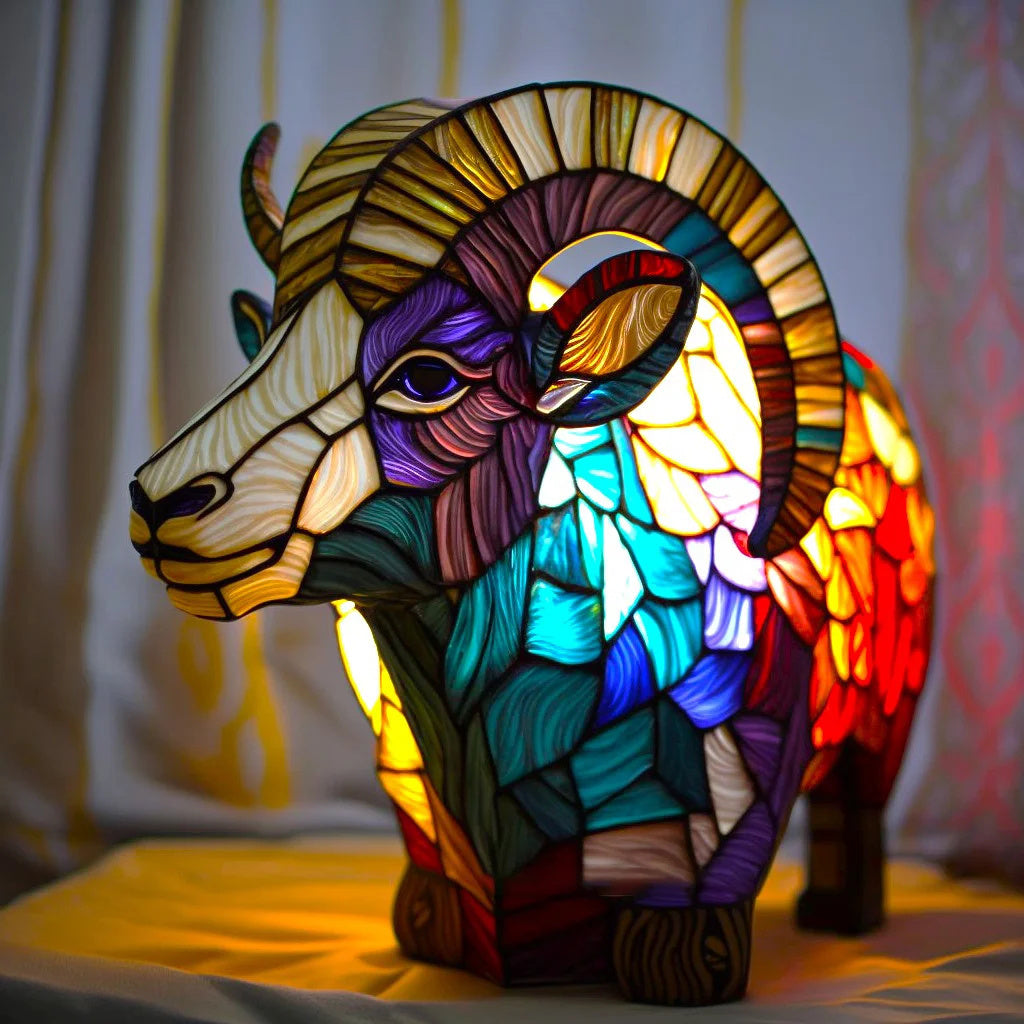 BeastiGlow - Stained Glass Illuminated Animal Art Lamp