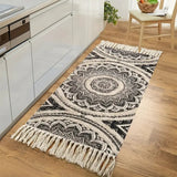 Bohemian Black Cream Runner Mat - Stylish & Practical Floor Protector