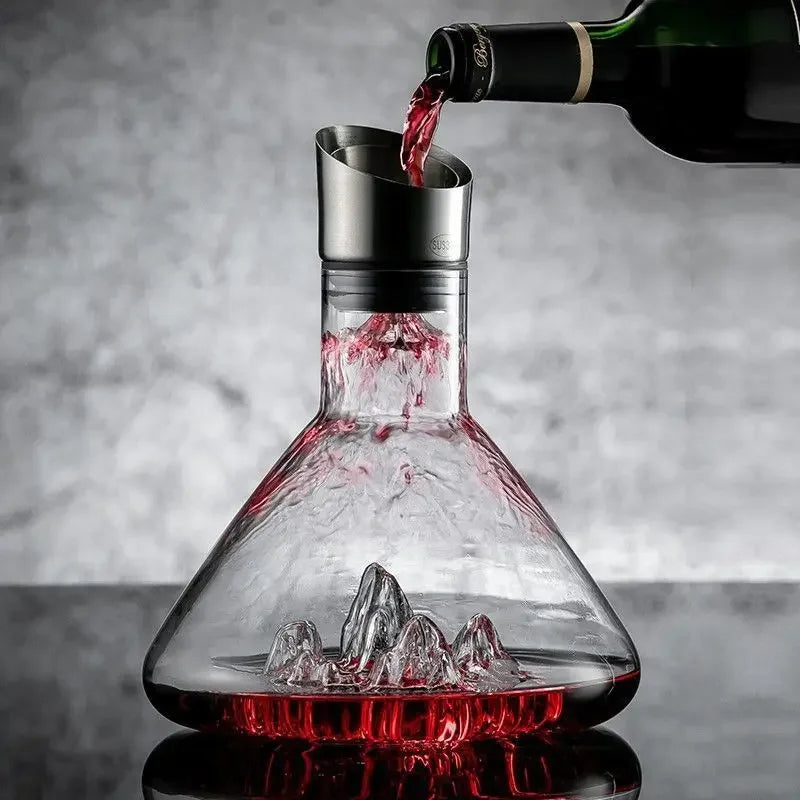 BowLift - 1500ml Handcrafted Red Wine Decanter with 12-Channel Aeration