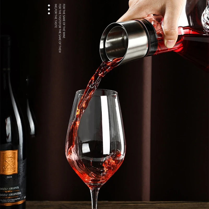 BowLift - 1500ml Handcrafted Red Wine Decanter with 12-Channel Aeration