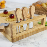 Bowlift - Elegant Wooden Cheese Board Set with Knife & Fork