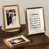 Brooks Antique Wood & Brass Tabletop Photo Frame - Elegant Vintage Design