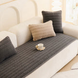 Chic Thick Plush Sofa Cover - Scratch-Resistant Pet-Friendly Slipcover