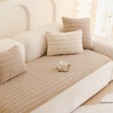 Chic Thick Plush Sofa Cover - Scratch-Resistant Pet-Friendly Slipcover