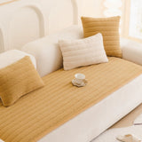Chic Thick Plush Sofa Cover - Scratch-Resistant Pet-Friendly Slipcover