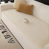 Chic Thick Plush Sofa Cover - Scratch-Resistant Pet-Friendly Slipcover