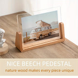 Chic U-Shaped Photo Frame - Modern Acrylic & Wood Design