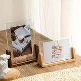Chic U-Shaped Photo Frame - Modern Acrylic & Wood Design