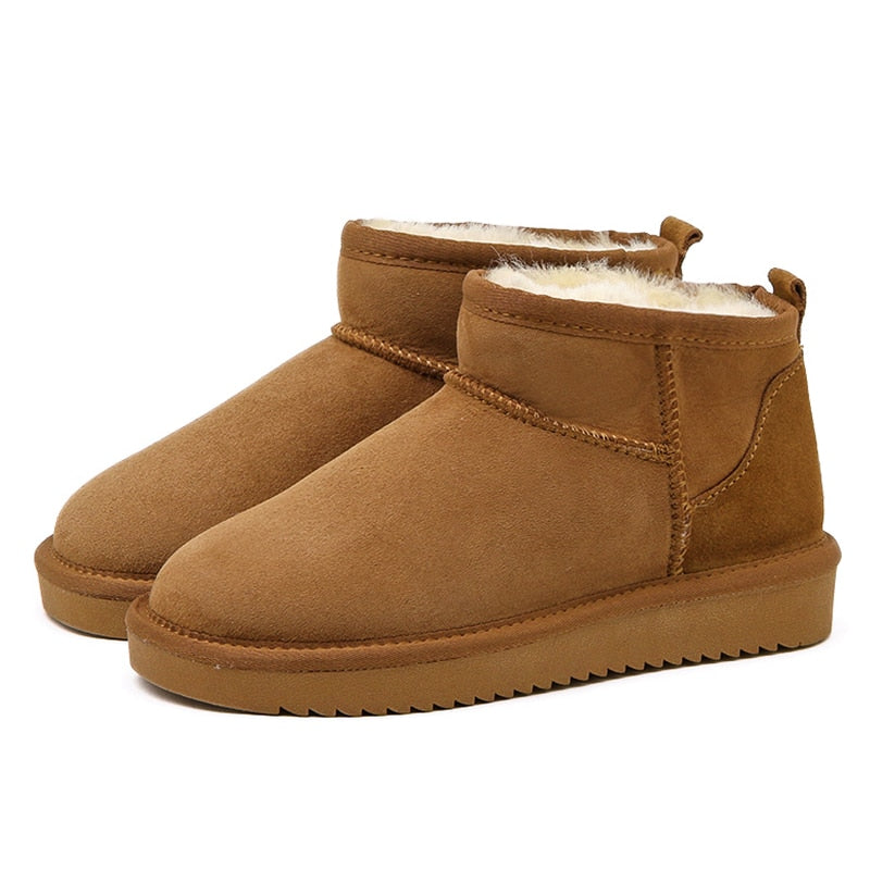 Chic Women's Winter Ankle Boots with Soft Fur Lining