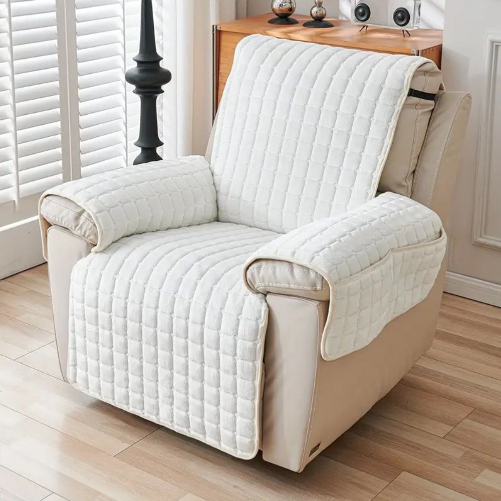 ComfortGuard - Padded Microfiber Armchair Cover with Storage