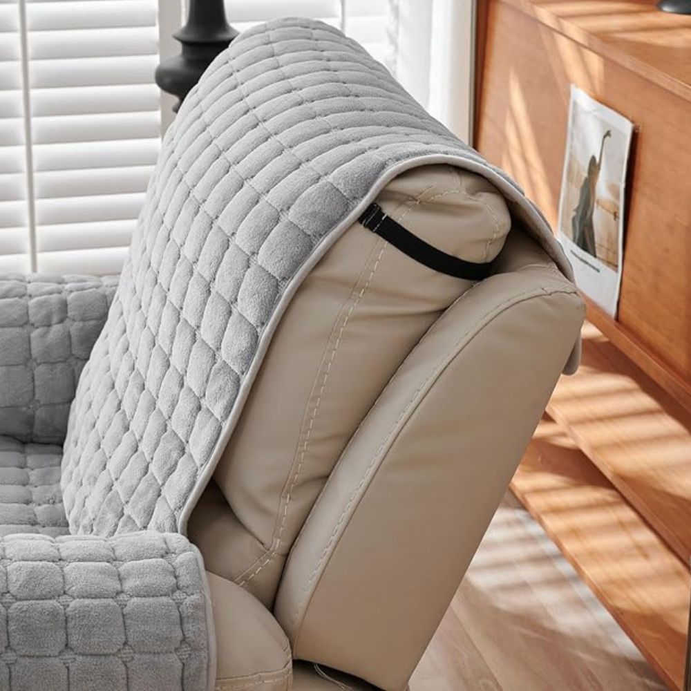 ComfortGuard - Padded Microfiber Armchair Cover with Storage