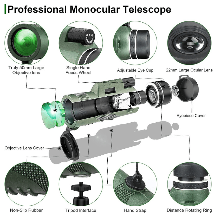 Compact 600x Ultra-Zoom Monocular with HD Glass Lens 3