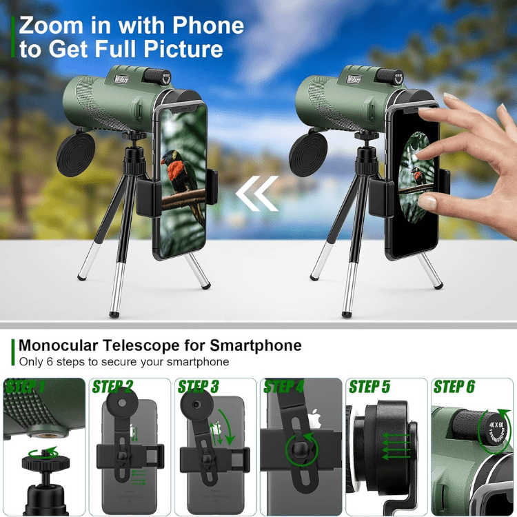 Compact 600x Ultra-Zoom Monocular with HD Glass Lens 5