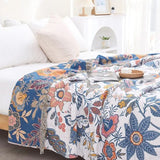 CottonBloom Reversible Floral Blanket for Cozy Living