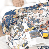 CottonBloom Reversible Floral Blanket for Cozy Living