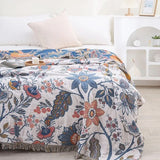CottonBloom Reversible Floral Blanket for Cozy Living