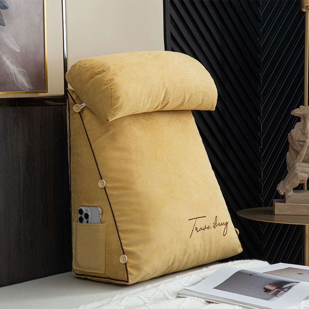 CozyNest - Ergonomic Reading Pillow for Bed & Backrest Comfort