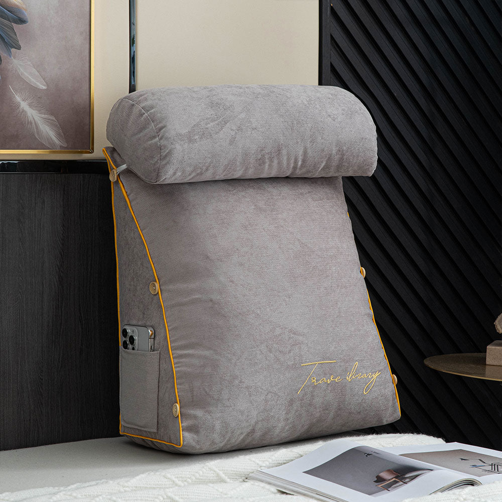 CozyNest - Ergonomic Reading Pillow for Bed & Backrest Comfort
