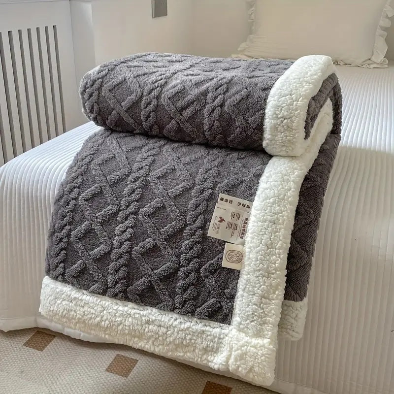 CozyNest - Reversible Sherpa Blanket for Ultimate Comfort