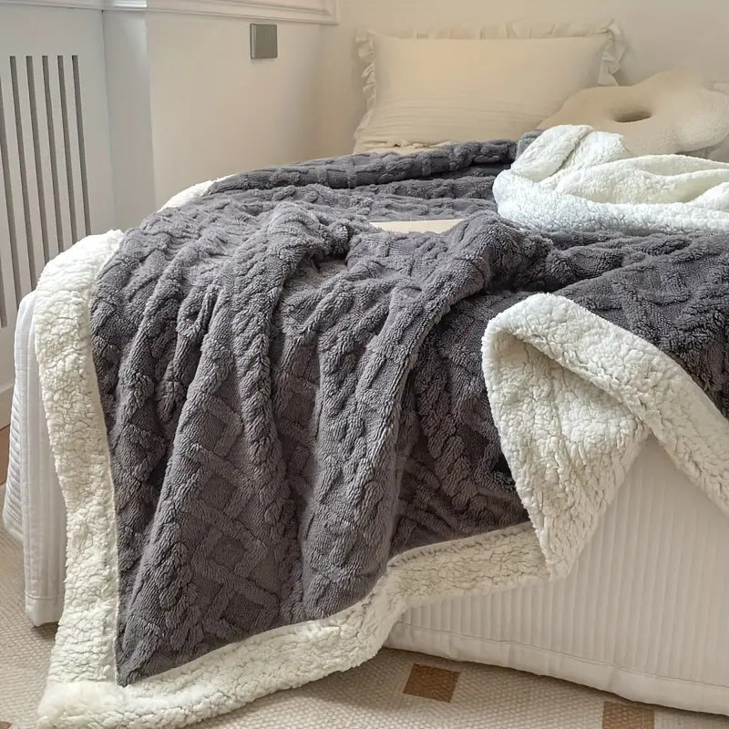 CozyNest - Reversible Sherpa Blanket for Ultimate Comfort