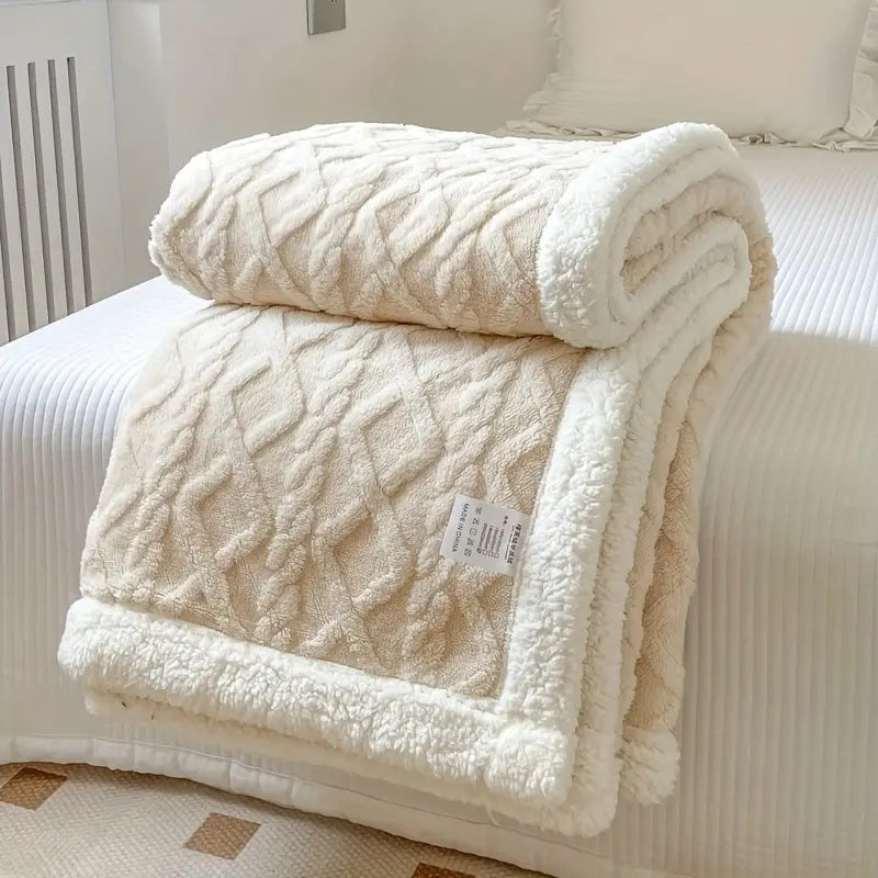 CozyNest - Reversible Sherpa Blanket for Ultimate Comfort