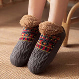 Cozy Grip Socks - Fleece-Lined Non-Slip Warmth for Home