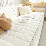 Cozy Home - Plush Pleated Edges Sofa Cover for Comfort
